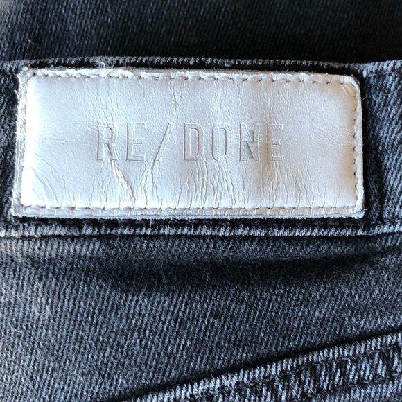 Re/Done Originals Cut Off Shorts Distressed Faded Coal Size 28 - Picture 7 of 13